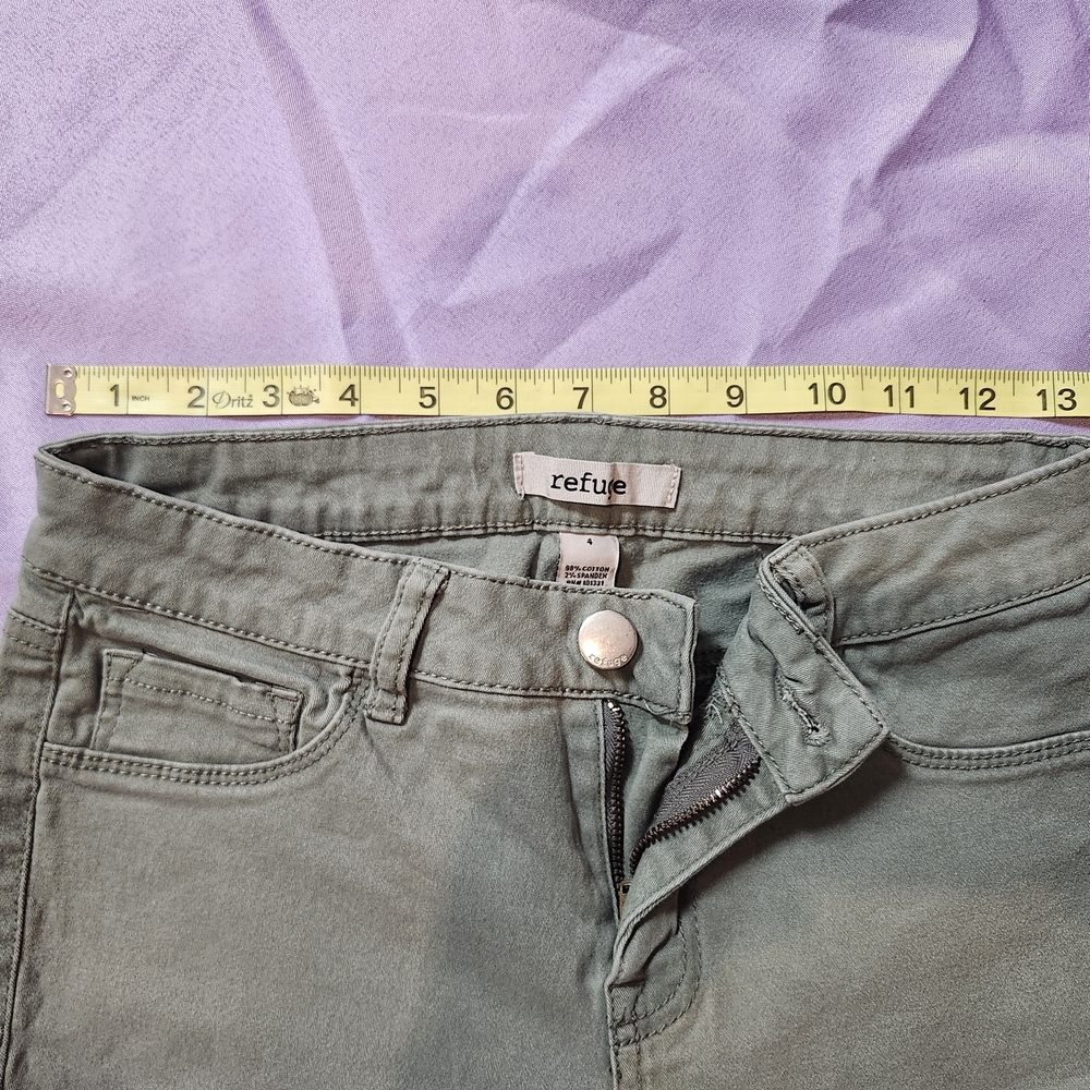 Refuge Sage Green Denim Pants